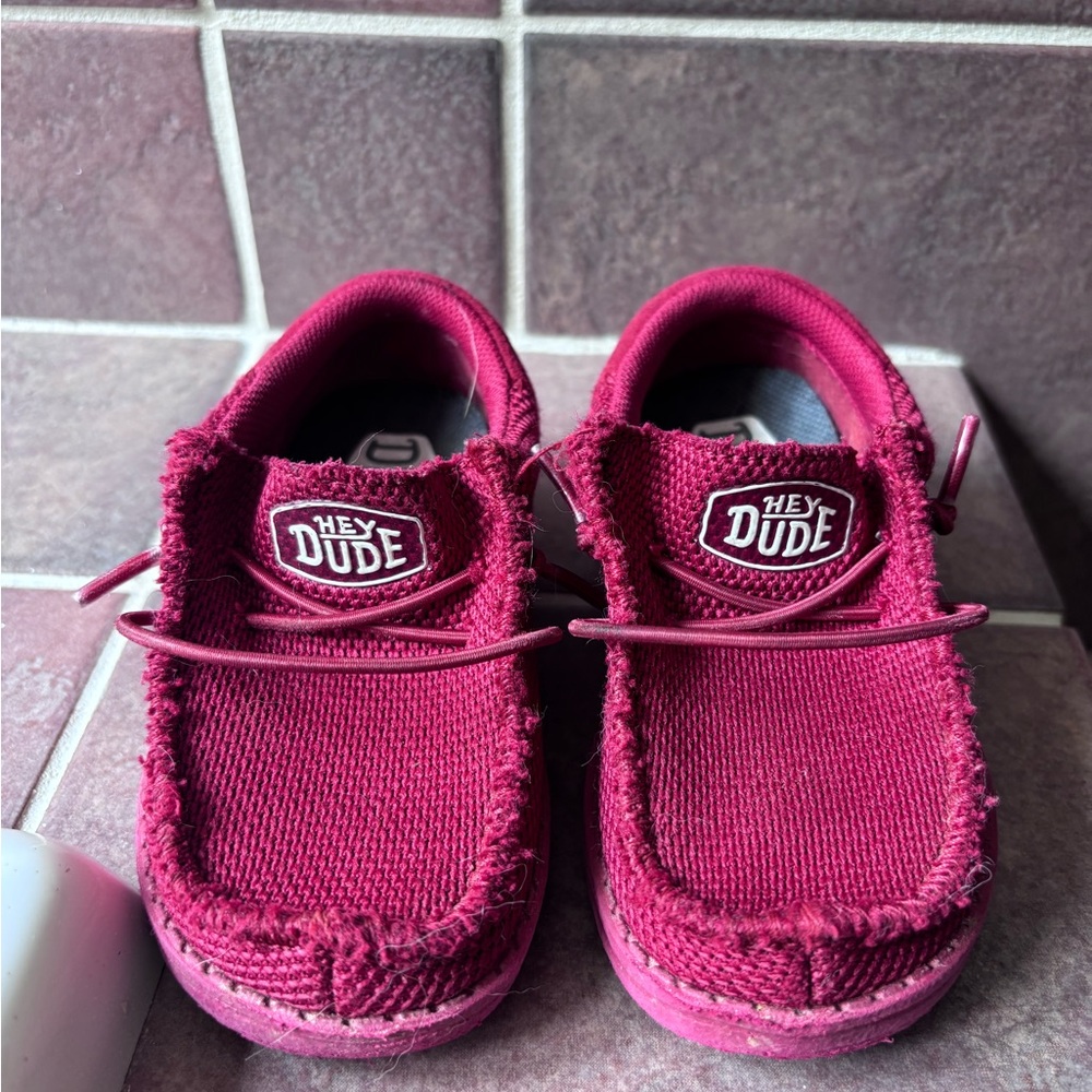 Hey Dude Kids Moccasins - Deep Red